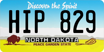 ND license plate HIP829