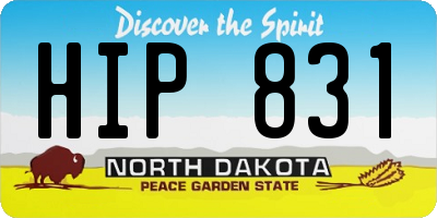 ND license plate HIP831