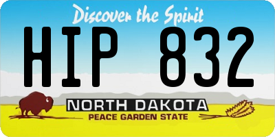 ND license plate HIP832