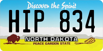 ND license plate HIP834