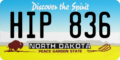 ND license plate HIP836