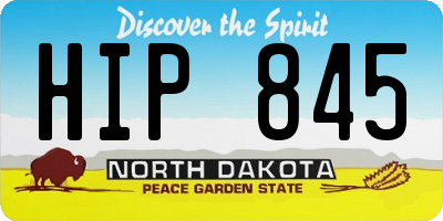 ND license plate HIP845