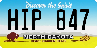 ND license plate HIP847