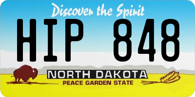 ND license plate HIP848