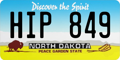 ND license plate HIP849