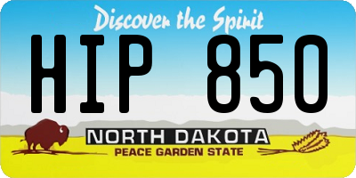 ND license plate HIP850