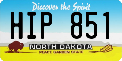 ND license plate HIP851