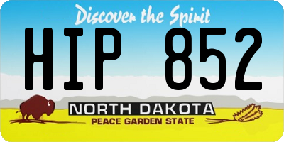 ND license plate HIP852