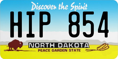 ND license plate HIP854