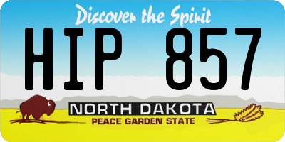 ND license plate HIP857