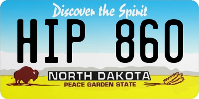 ND license plate HIP860