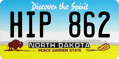 ND license plate HIP862
