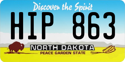 ND license plate HIP863