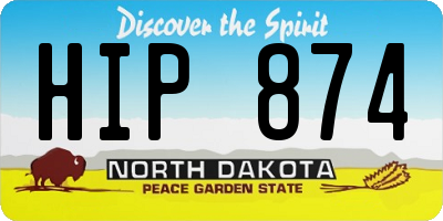 ND license plate HIP874