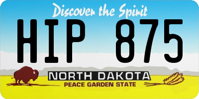 ND license plate HIP875