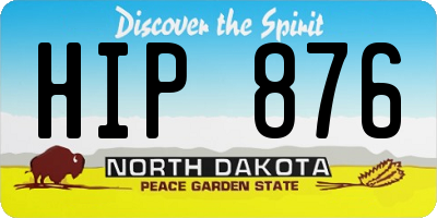 ND license plate HIP876