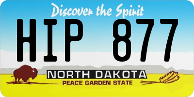 ND license plate HIP877