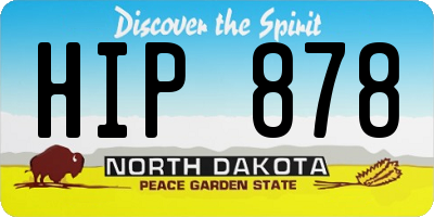ND license plate HIP878