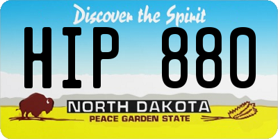 ND license plate HIP880