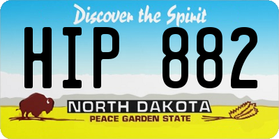 ND license plate HIP882