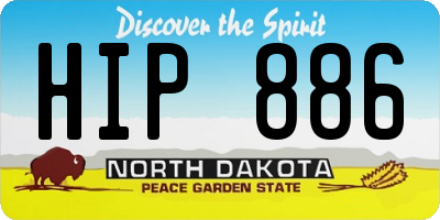 ND license plate HIP886