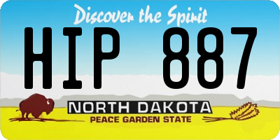 ND license plate HIP887