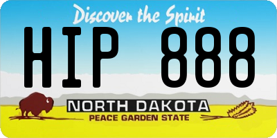 ND license plate HIP888