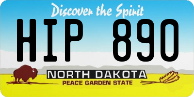 ND license plate HIP890