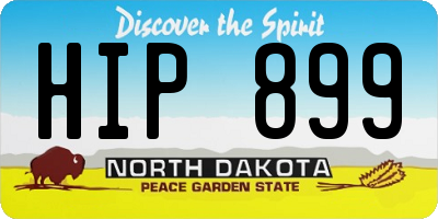 ND license plate HIP899