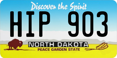 ND license plate HIP903