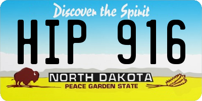 ND license plate HIP916