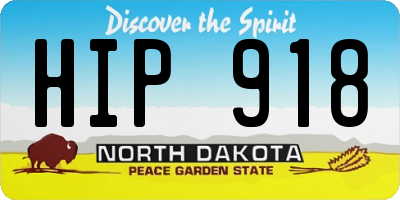 ND license plate HIP918