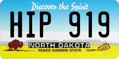 ND license plate HIP919