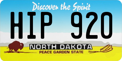 ND license plate HIP920