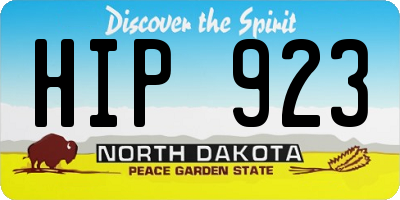 ND license plate HIP923