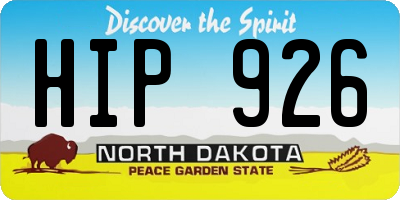 ND license plate HIP926