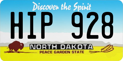 ND license plate HIP928