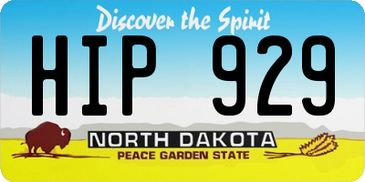 ND license plate HIP929