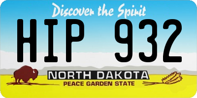 ND license plate HIP932
