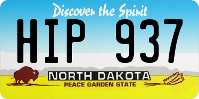 ND license plate HIP937
