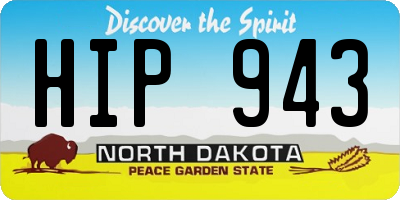 ND license plate HIP943