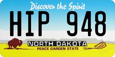 ND license plate HIP948