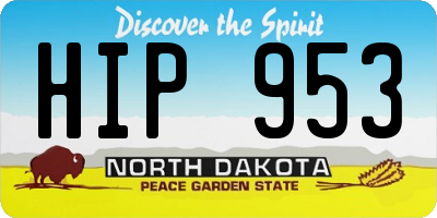 ND license plate HIP953