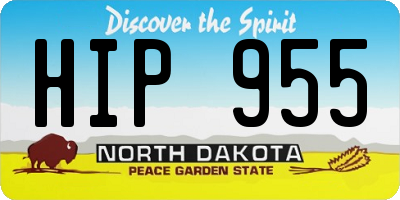 ND license plate HIP955