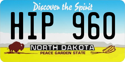 ND license plate HIP960