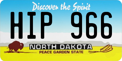 ND license plate HIP966