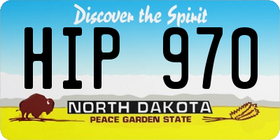 ND license plate HIP970