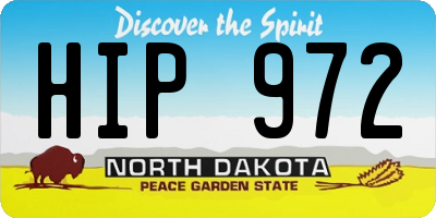 ND license plate HIP972