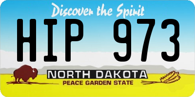 ND license plate HIP973