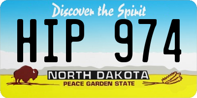 ND license plate HIP974